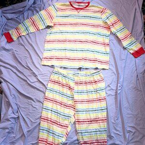 Crayola X brand Kohl's MENS 3XBIG Multicolor Striped Capri Length Pajama Set